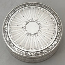 French Silver Circular Box, Circa 1910. 2.5 troy ounces.