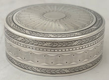 French Silver Circular Box, Circa 1910. 2.5 troy ounces.