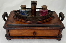 HMS Foudroyant, 1897 Wreck Salvaged Oak and Copper Inkstand.