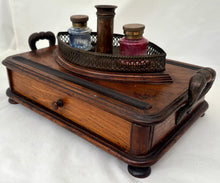 HMS Foudroyant, 1897 Wreck Salvaged Oak and Copper Inkstand.