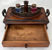 HMS Foudroyant, 1897 Wreck Salvaged Oak and Copper Inkstand.