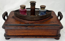 HMS Foudroyant, 1897 Wreck Salvaged Oak and Copper Inkstand.