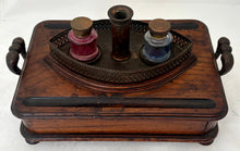 HMS Foudroyant, 1897 Wreck Salvaged Oak and Copper Inkstand.