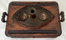 HMS Foudroyant, 1897 Wreck Salvaged Oak and Copper Inkstand.