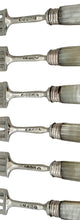 George IV Silver and Carved Mother of Pearl Dessert Knives & Forks for Twelve. Sheffield 1824 - 29, Aaron Hadfield.