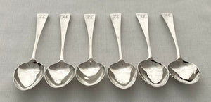 Georgian, George III, Six Silver Teaspoons. London 1805 George Wintle. 2.8 troy ounces.