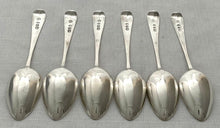 Georgian, George III, Six Silver Teaspoons. London 1805 George Wintle. 2.8 troy ounces.