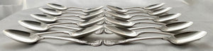 Georgian, George III, Eighteen Silver Tablespoons Crested for Maltby. London 1810 Paul Storr. 63 troy ounces.