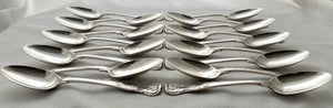 Georgian, George III, Eighteen Silver Tablespoons Crested for Maltby. London 1810 Paul Storr. 63 troy ounces.