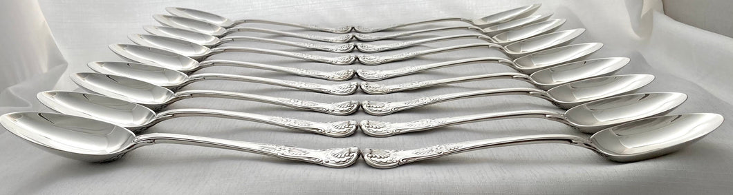 Georgian, George III, Eighteen Silver Tablespoons Crested for Maltby. London 1810 Paul Storr. 63 troy ounces.