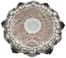 Late Georgian Old Sheffield Plate Salver, Arms of Crompton. T & J Crewsick, circa 1820 - 1840.