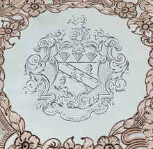 Late Georgian Old Sheffield Plate Salver, Arms of Crompton. T & J Crewsick, circa 1820 - 1840.
