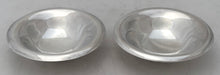Elizabeth II Pair of Modernist Silver Dishes. London 1988, Asprey. 4.4 troy ounces.
