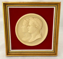 Napoleon Bonaparte and Marie Louise, Portrait Profile Plaque, After Andrieu.