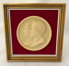 Napoleon Bonaparte and Marie Louise, Portrait Profile Plaque, After Andrieu.