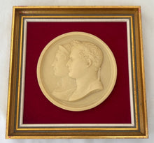 Napoleon Bonaparte and Marie Louise, Portrait Profile Plaque, After Andrieu.