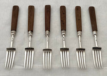 Georgian, George III, Six Silver Dessert Forks. Sheffield 1815/17.