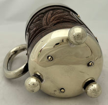 Surma Valley Light Horse, British Indian Army, Wood and Silver Plated Mug, circa 1899.