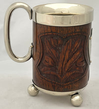 Surma Valley Light Horse, British Indian Army, Wood and Silver Plated Mug, circa 1899.