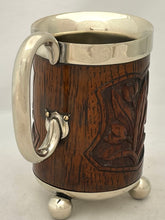 Surma Valley Light Horse, British Indian Army, Wood and Silver Plated Mug, circa 1899.