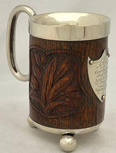 Surma Valley Light Horse, British Indian Army, Wood and Silver Plated Mug, circa 1899.
