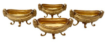Four George III Silver Gilt Rams' Masks Salts. London 1783 William Pitts. 29.7 troy ounces.