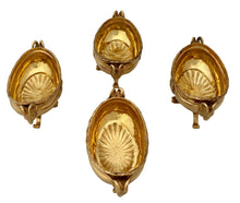 Four George III Silver Gilt Rams' Masks Salts. London 1783 William Pitts. 29.7 troy ounces.