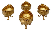 Four George III Silver Gilt Rams' Masks Salts. London 1783 William Pitts. 29.7 troy ounces.