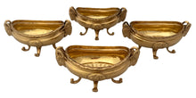 Four George III Silver Gilt Rams' Masks Salts. London 1783 William Pitts. 29.7 troy ounces.