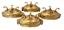 Four George III Silver Gilt Rams' Masks Salts. London 1783 William Pitts. 29.7 troy ounces.