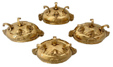 Four George III Silver Gilt Rams' Masks Salts. London 1783 William Pitts. 29.7 troy ounces.