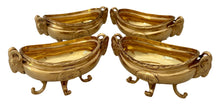 Four George III Silver Gilt Rams' Masks Salts. London 1783 William Pitts. 29.7 troy ounces.