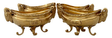Four George III Silver Gilt Rams' Masks Salts. London 1783 William Pitts. 29.7 troy ounces.