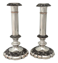 Pair of George IV Old Sheffield Plate Candlesticks. Roberts, Cadman & Co. Circa 1820.
