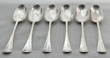 Georgian, George I, Six Silver Hanoverian Tablespoons. London 1722 James Morson. 12.9 troy ounces.