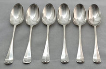 Georgian, George I, Six Silver Hanoverian Tablespoons. London 1722 James Morson. 12.9 troy ounces.