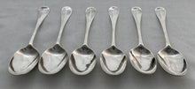 Georgian, George I, Six Silver Hanoverian Tablespoons. London 1722 James Morson. 12.9 troy ounces.