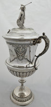 Large Victorian Silver Plated Wrestling Trophy Cup. Henry Bourne, Birmingham circa 1890.
