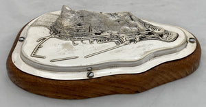 Silver Plated Relief Model of Gibraltar & Harbour.
