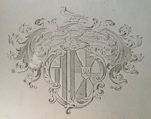 Georgian, George III, Large Old Sheffield Plate Armorial Salver. Smith & Co. Birmingham, circa 1780 - 1790.