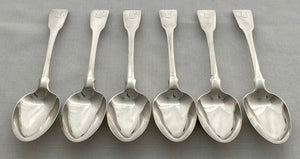 Georgian, George III, Six Silver Tablespoons. London 1812 Eley, Fearn & Chawner. 13.5 troy ounces.