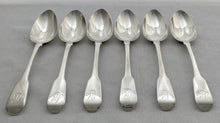 Georgian, George III, Six Silver Tablespoons. London 1812 Eley, Fearn & Chawner. 13.5 troy ounces.