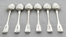 Georgian, George III, Six Silver Tablespoons. London 1812 Eley, Fearn & Chawner. 13.5 troy ounces.