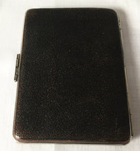 Edwardian Silver Mounted Leather Card Case. London 1903 Henry Marshall.