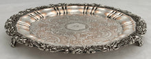 Victorian Silver Plate on Copper Crested Salver, circa 1850 - 1860.