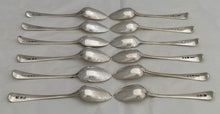 Georgian, George III, Twelve Provincial Thread Pattern Silver Teaspoons. Hampston, Prince & Cattles, York. Circa 1800. 7.3 troy ounces.