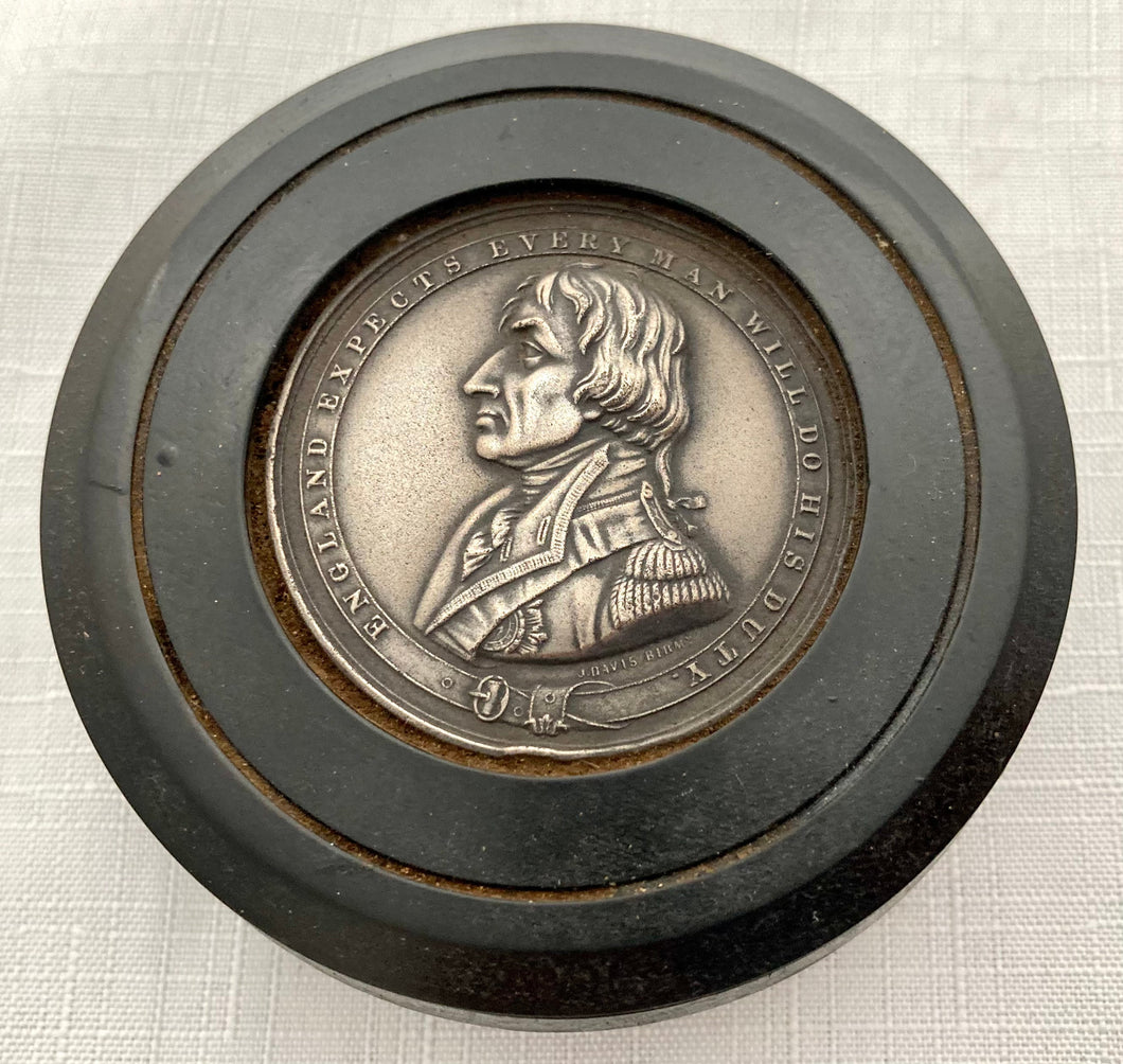 Vice Admiral Viscount Nelson Bois Durci Snuff Box.