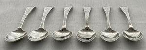 Georgian, George III, Six Silver Teaspoons. London 1796 Solomon Hougham. 2.2 troy ounces.