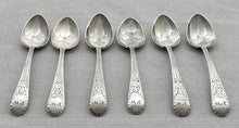 Georgian, George III, Six Silver Teaspoons. London 1796 Solomon Hougham. 2.2 troy ounces.