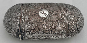 An Anglo Indian Silver Plate on Copper Cigar Case, circa 1890 - 1910.